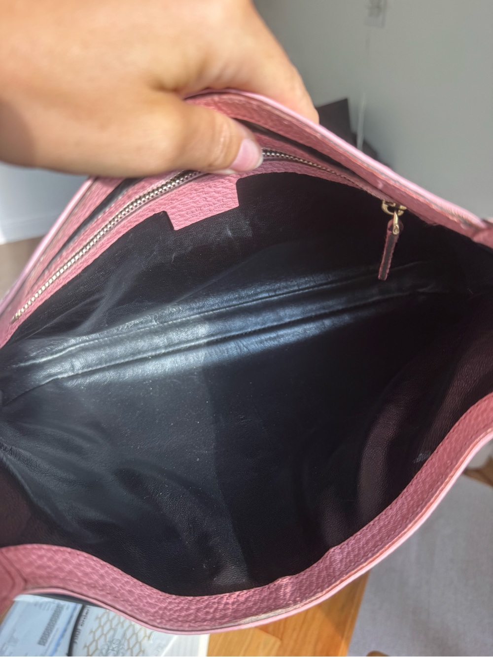 Gucci Jackie Hobo Shoulder Bag in Rare Pink Pebbled Leather, Authentic - Picture 8 of 11